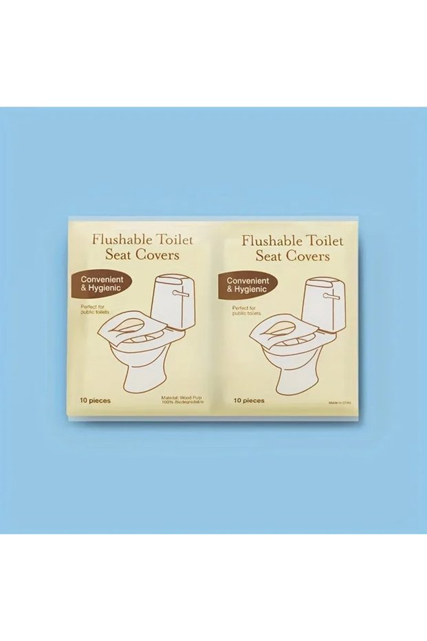 20Pcs Disposable Toilet Seat Cover Portable Travel Camping Hotel Bathroom Toilet Mat Pads Degradable