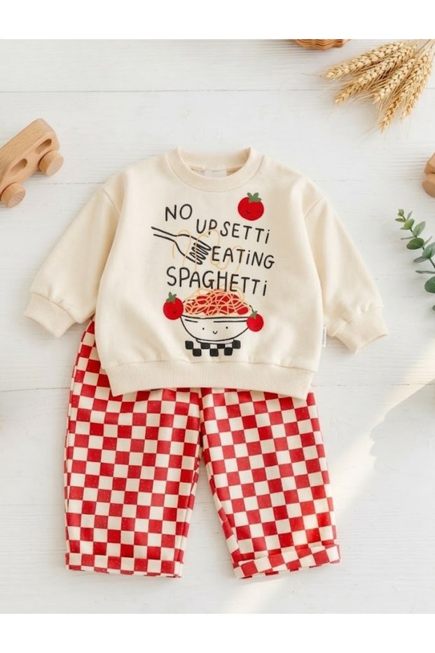 Spaghetti Dama Seasonal Premium 100% Cotton Unisex Baby/Child Set with Pants