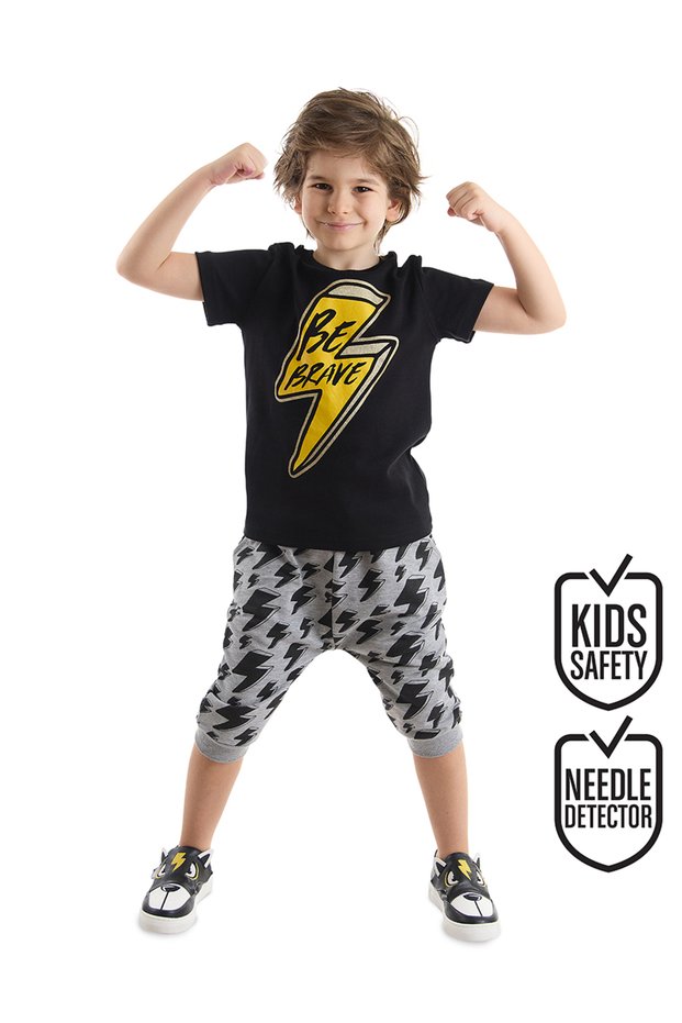Be Brave Boy's T-shirt Capri Shorts Set
