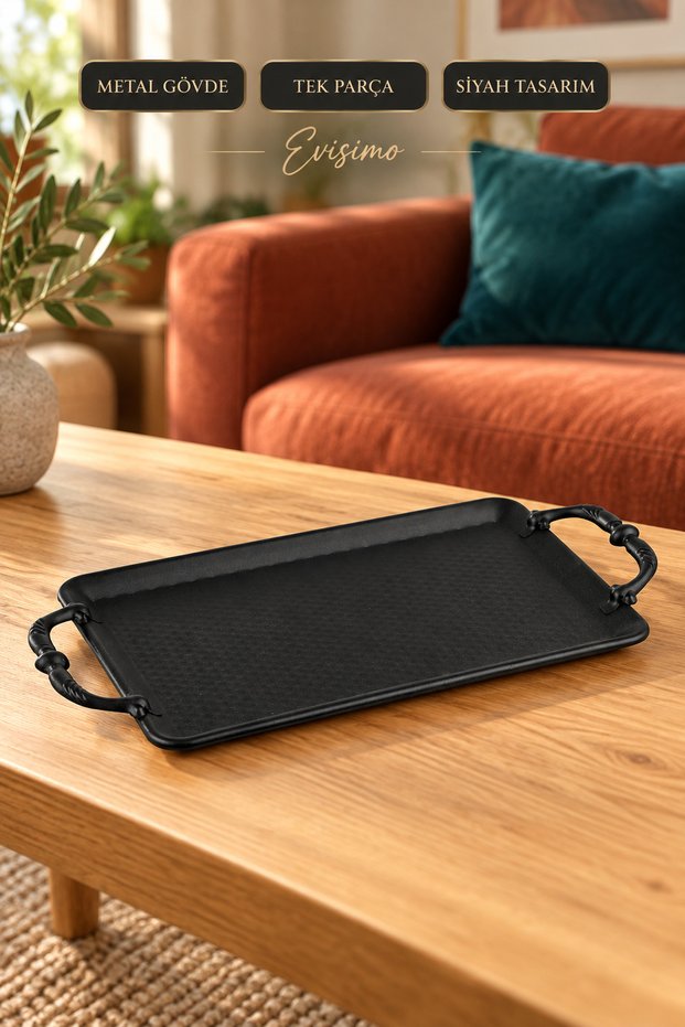 Sile Metal Tray Black