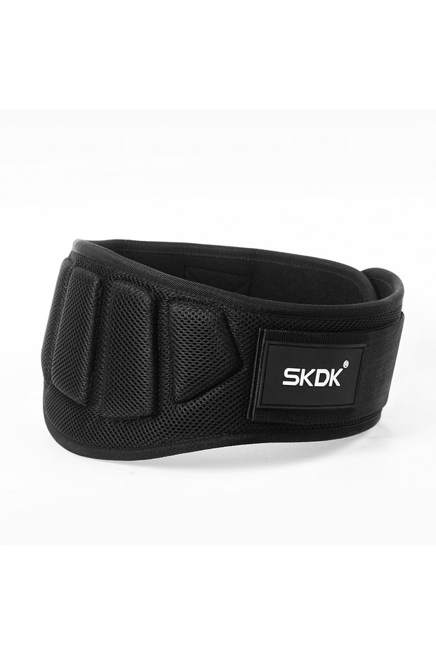 L black SKDK Weightlifting Belt Back Support Belt Men's Waist Protection Fitness Training