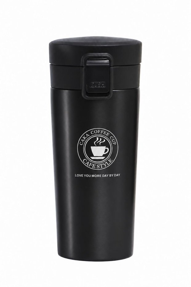 Lockable 304 L Steel Black 500 ml Coffee Hand Thermos Mug Cin406Sy