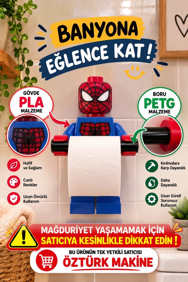 Toilet Paper Holder Toilet Roll Holder Spider Model - Large Size-Lego Man Toilet Paper Holder Ne