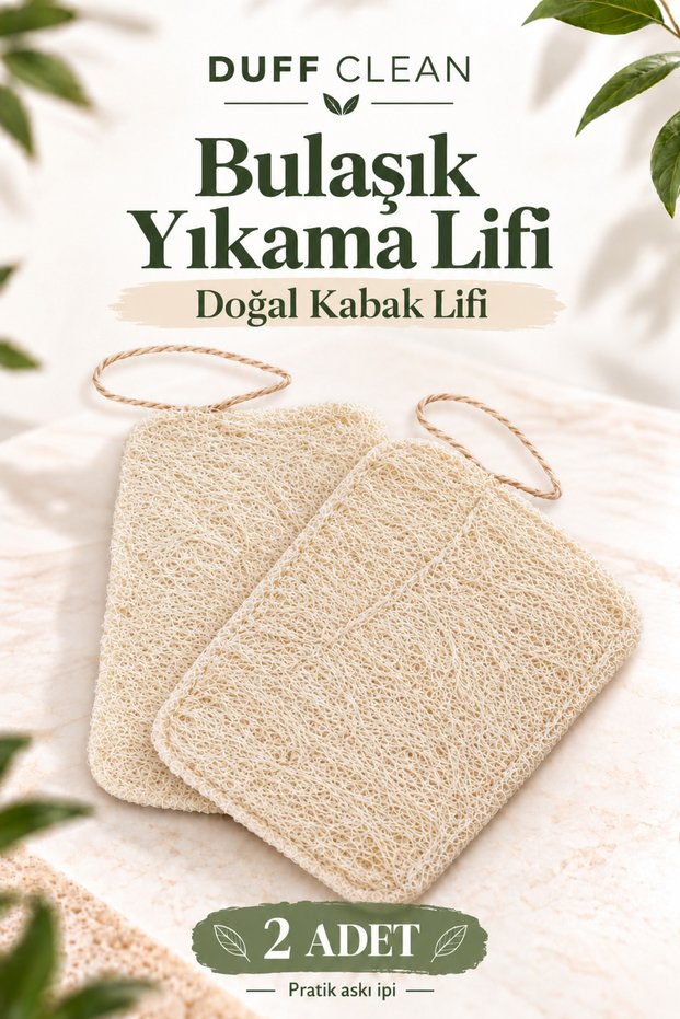 2 Pieces Natural Pumpkin Dishwashing Washcloth Double Sided Use (12X8 CM)