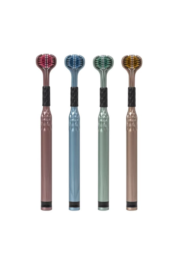 C773-AB-4pcs 3D Manual Toothbrush Three Sided U-shaped Soft Toothbrush for Comprehensive Oral Cleani
