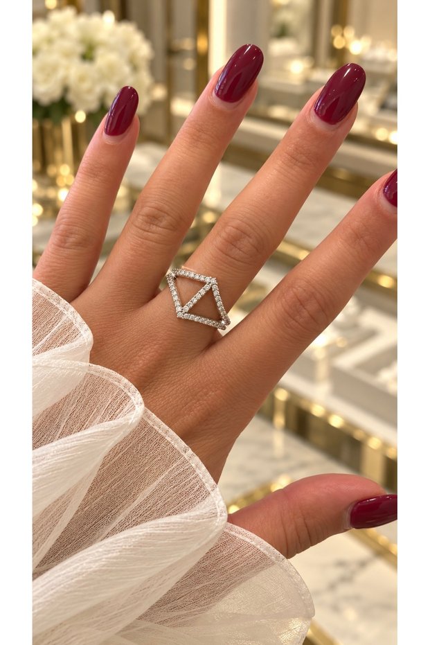 Design Zircon Stone Adjustable Stainless Steel Ring