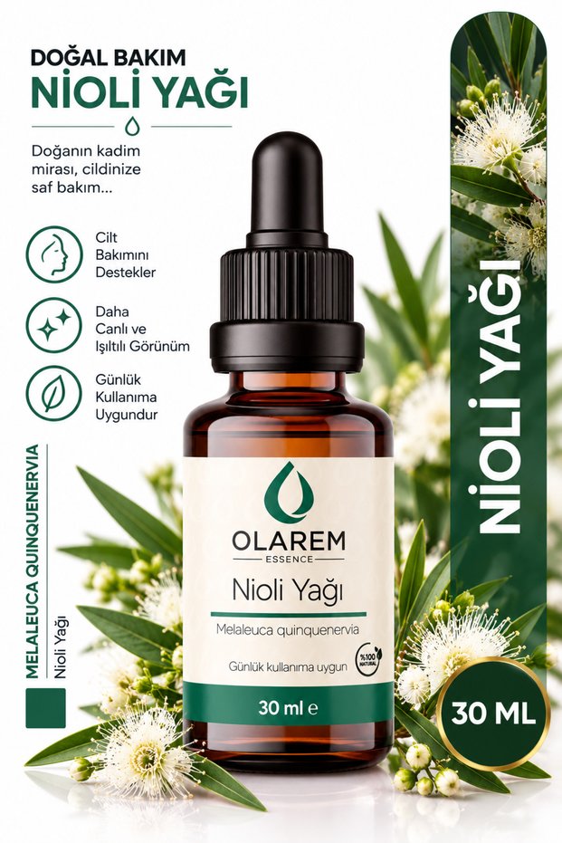 Nioli Oil (Melaleuca Quinquenervia) Essential Oil 30 ml Glass Bottle with Dropper