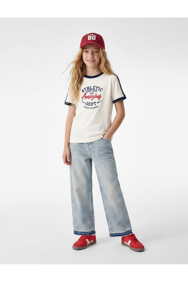 Cotton Short Sleeve Crew Neck Printed T-Shirt