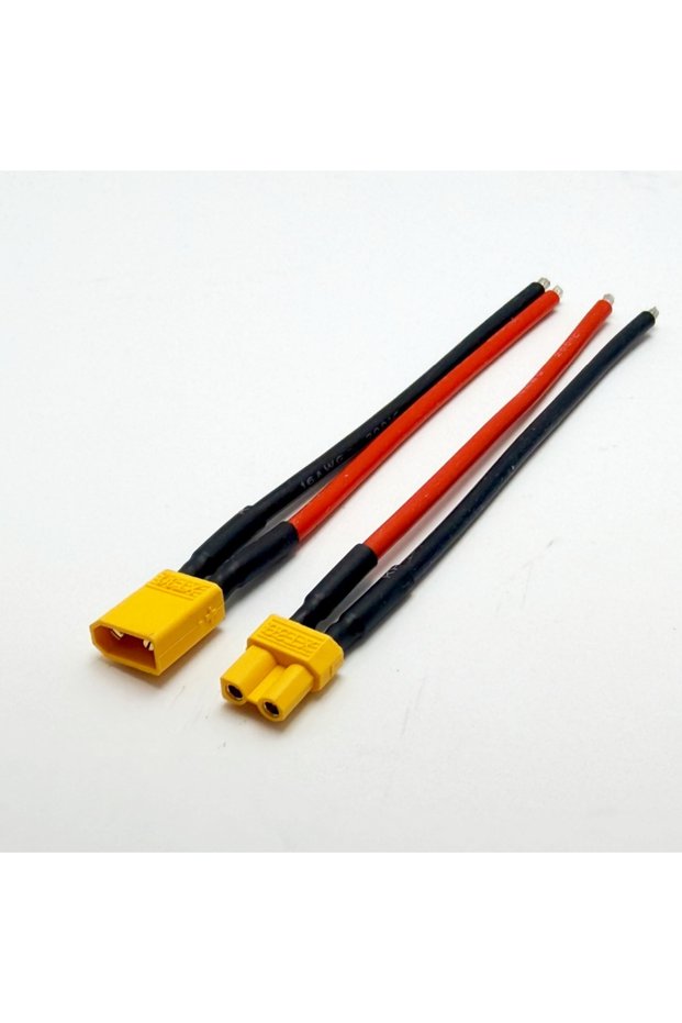 1Pair male female XT30 Pigtail Plug Male Female Connector with 100mm 16AWG Tinned Wire Cable for RC