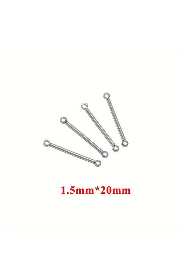 Silvery 20mm 10pcs Stainless Steel 20mm/30mm Bar Stick Connectors Gold Color Plated Drop Earrings Je