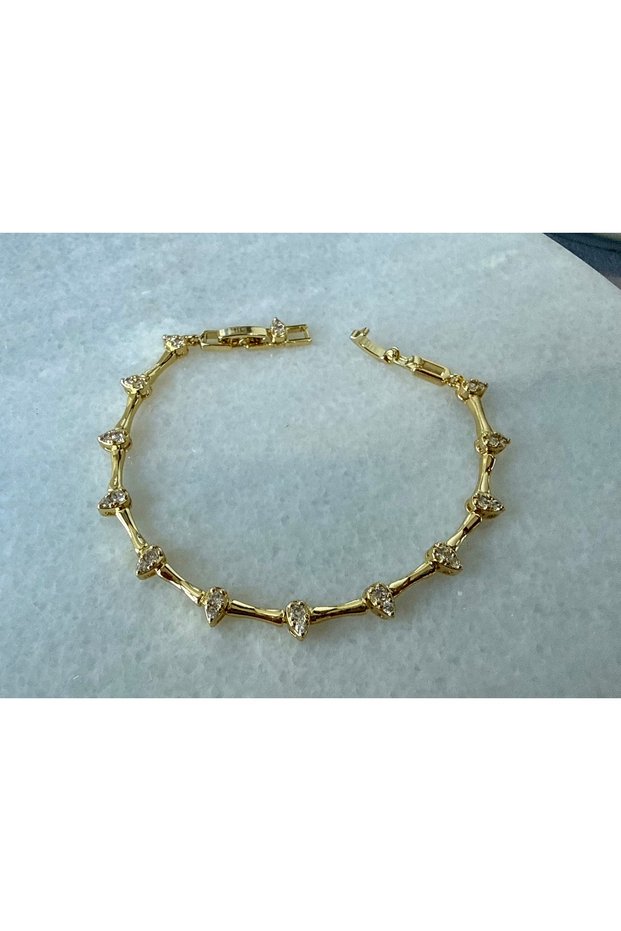 Cm Jewerly Princess Chain and Solitaire Bracelet