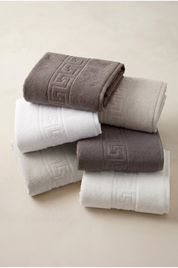 6-Piece Trio Greek Hand Towels - 50X90 Cm, 225 Gr, 100% Cotton, Spa and Hotel Towels