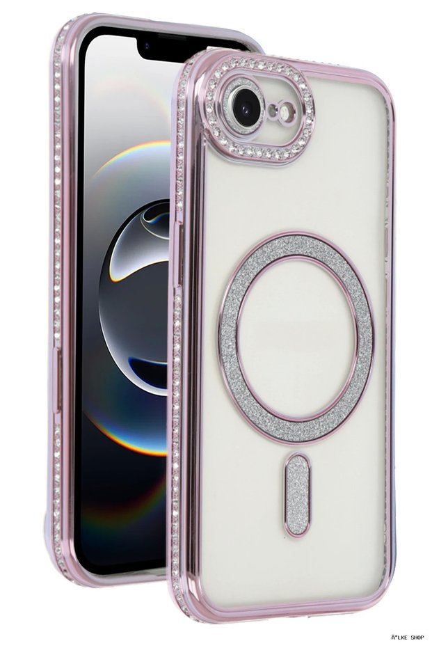 Ilkestor Newface iPhone 16E Joke Simli Magneticsafe Case (192848) - Pink