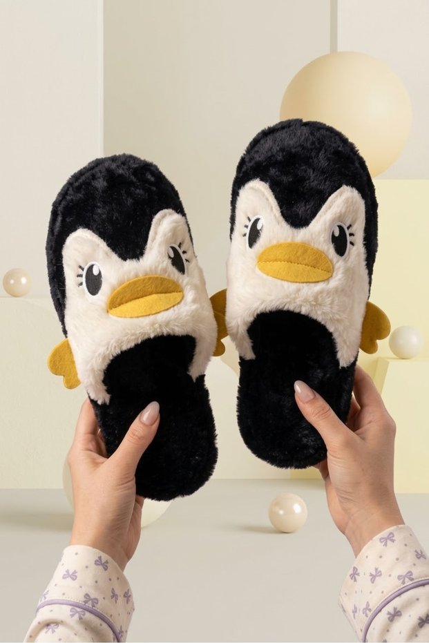 Women's Cute Animal Figured Plush House Slippers Soft Warm Slippers