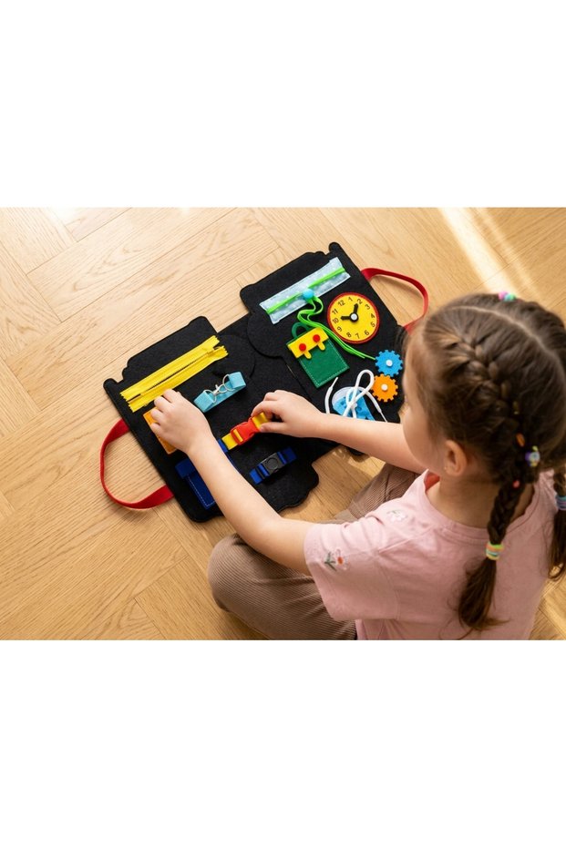 Montessori Development Board Fire Truck with Bag