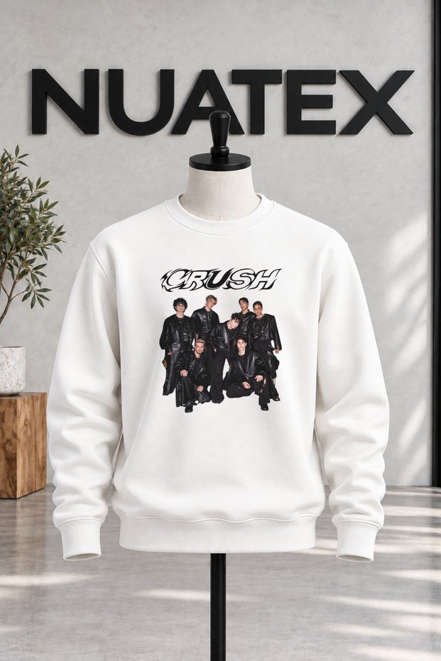 Crush Printed 3 Thread Ribbed Regular Fit Sweatshirt