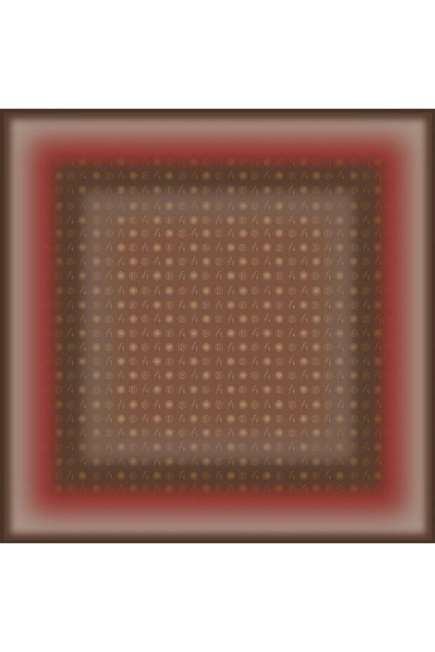 Sura Pure Silk Scarf 2477 01 Brown Monogram Pattern