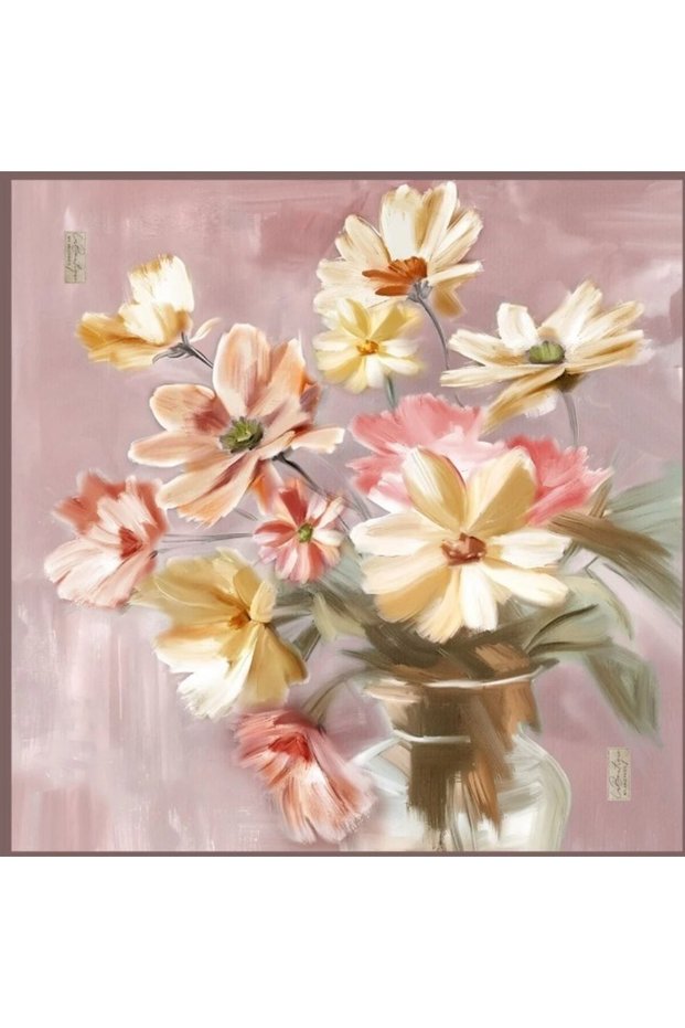 Sura Pure Silk Scarf 2629 09 Pink Flower Pattern