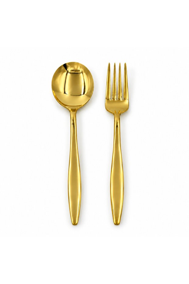 12 Piece Dessert Spoon Fork Set for 6 People Duru