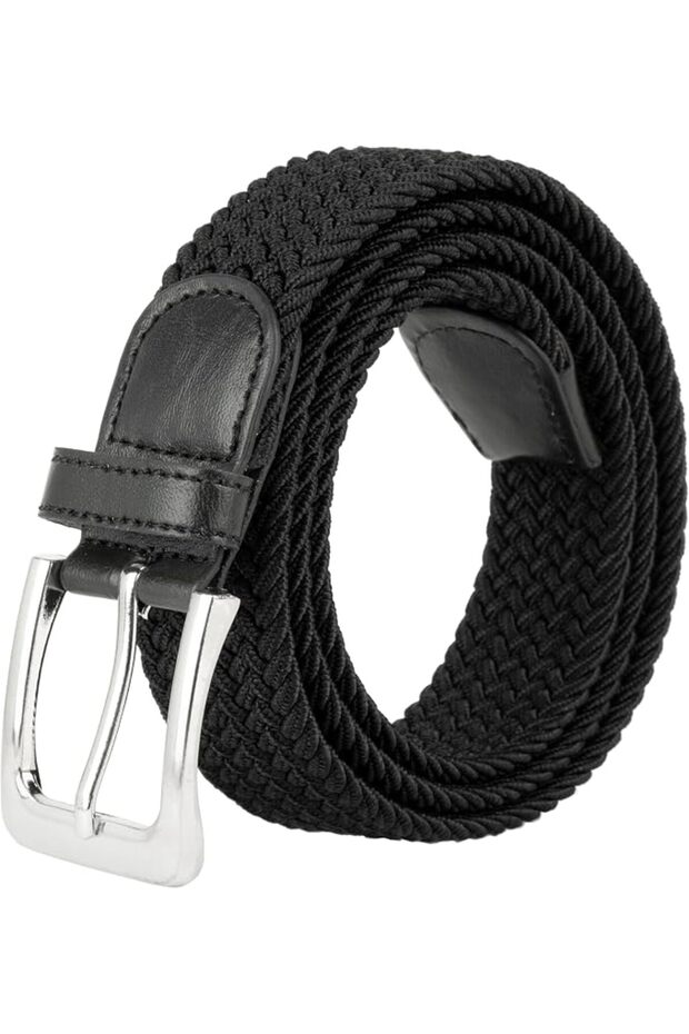 Canvas Elastic Fabric Woven Stretch Multicolored Braided Belts