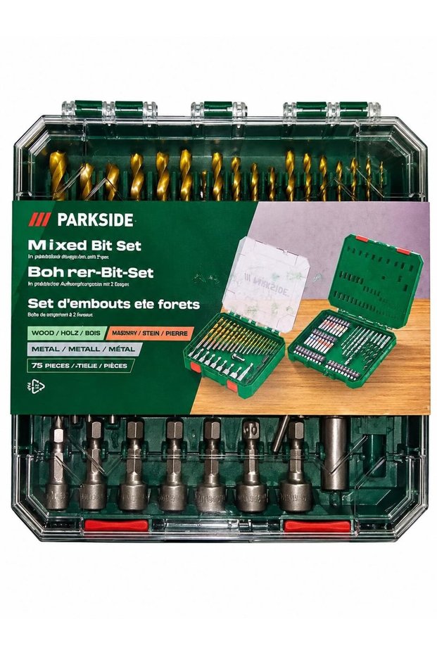 Drill and Bit Set, 75 pieces