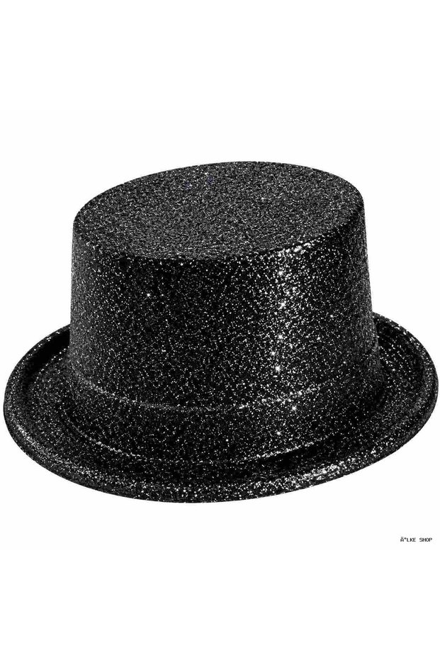 Ilkestor Black Color Long Plastic Glitter (204410) Party Hat
