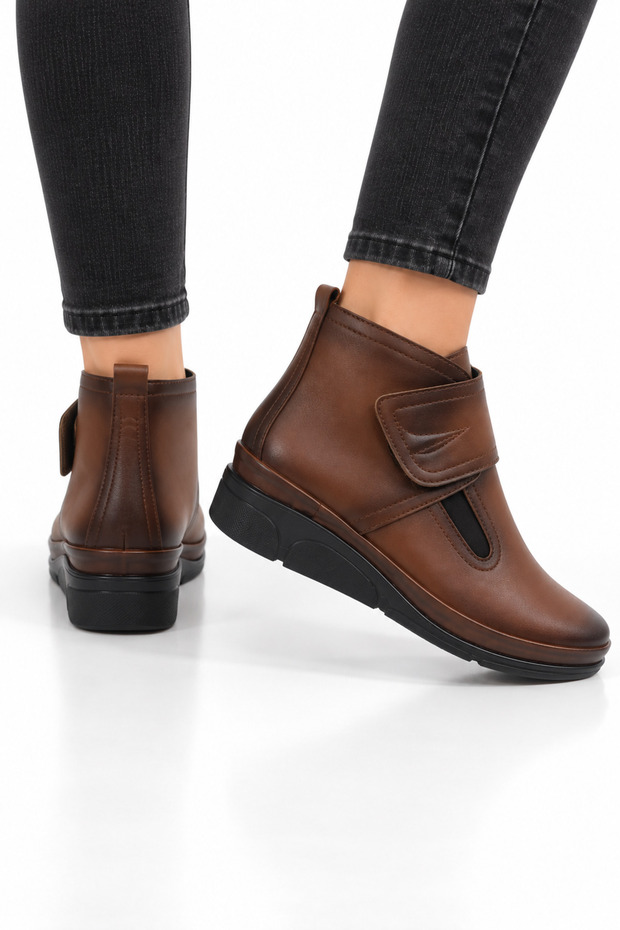 Orthopedic Lightweight Non-Slip Sole Velcro Mother Women's Boots Taba