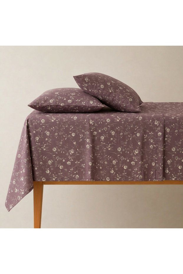 Single Flat (Non-Elastic) Sheet Set (Package Includes 1 Sheet + 2 Pillowcases)