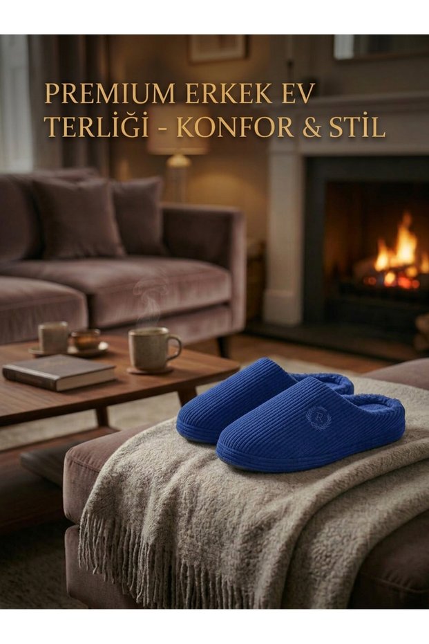 Unisex Embroidered Velvet House Slippers