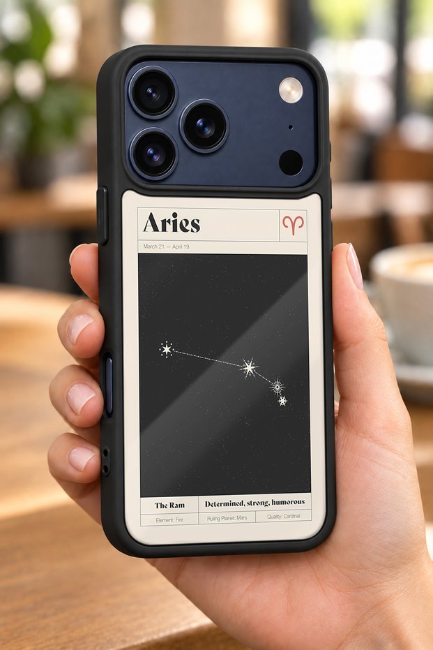 حافظة مقاومة للصدمات متوافقة مع هاتف iPhone 18 Pro Max مع حماية للكاميرا بنمط Aries