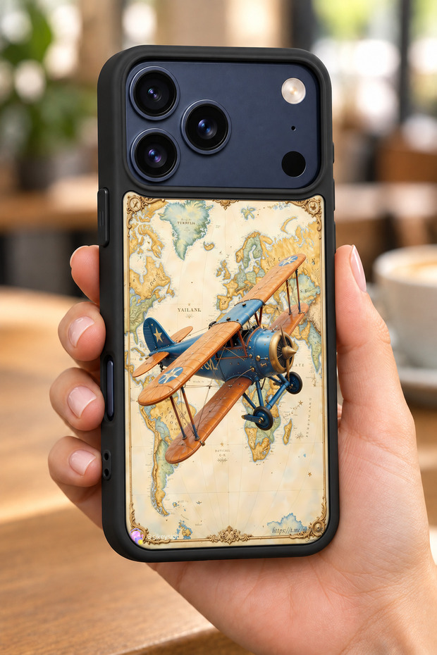 حافظة مقاومة للصدمات متوافقة مع هاتف iPhone 18 Pro Max مع حماية للكاميرا بنمط الطائرة
