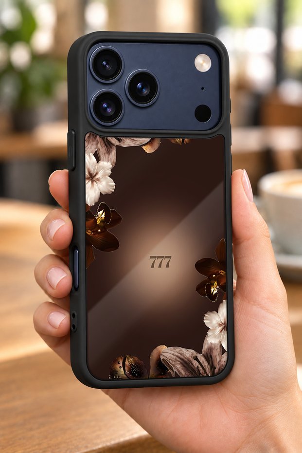 حافظة مقاومة للصدمات متوافقة مع هاتف iPhone 18 Pro مع حماية للكاميرا بنمط الأوركيد