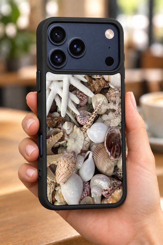 حافظة مقاومة للصدمات متوافقة مع هاتف iPhone 18 Pro مع حماية للكاميرا بنمط أويستر