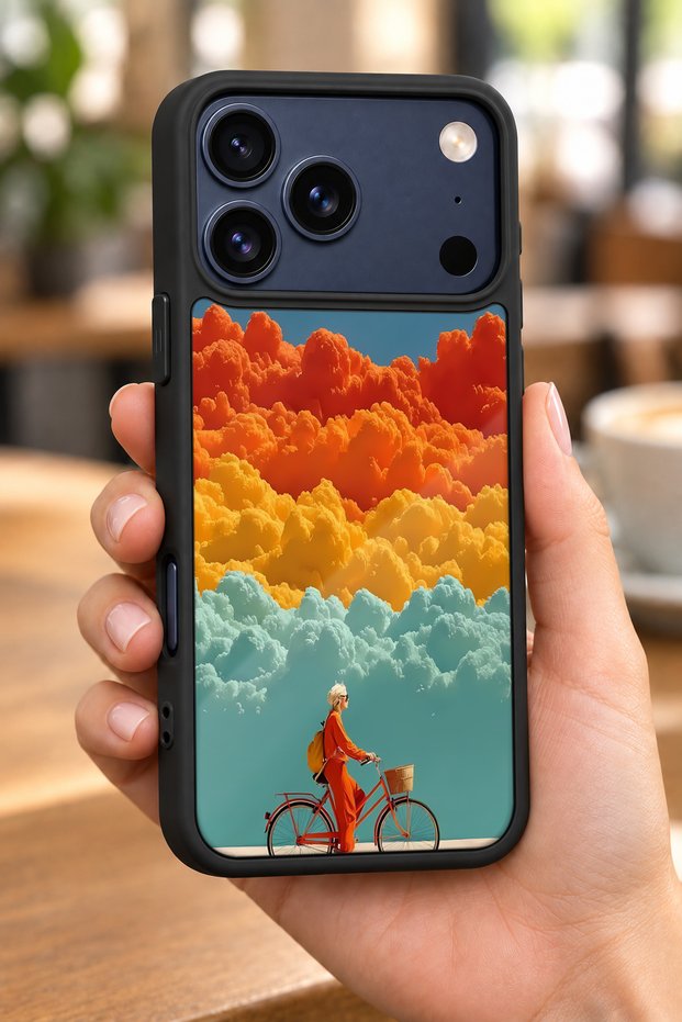 حافظة مقاومة للصدمات متوافقة مع هاتف iPhone 18 Pro مع حماية للكاميرا بنمط الدراجات