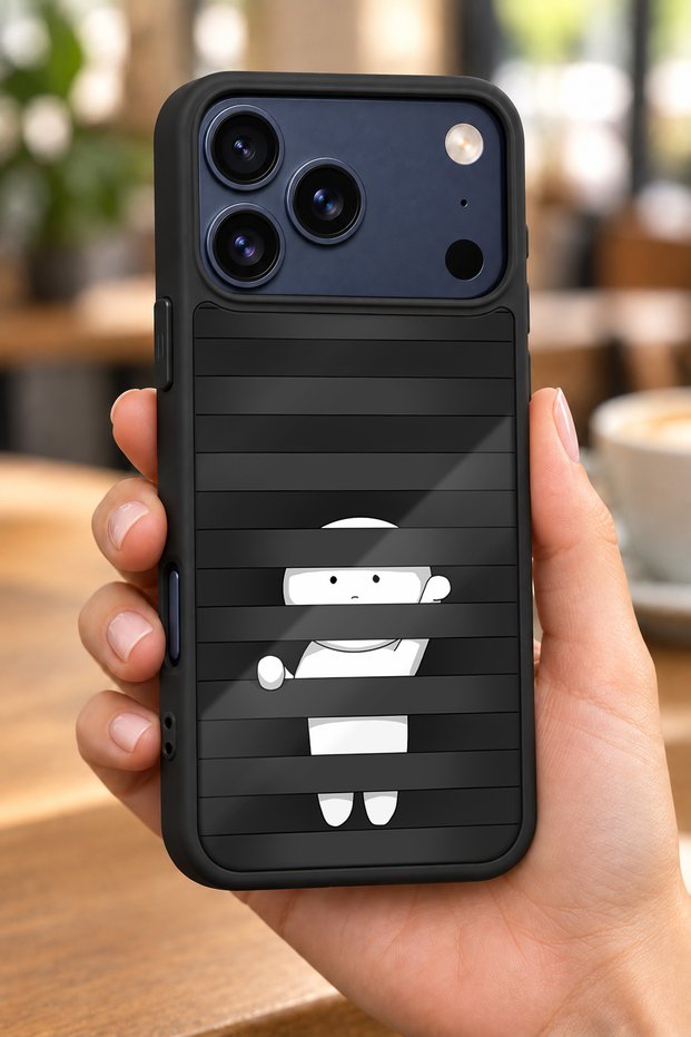 حافظة مقاومة للصدمات متوافقة مع هاتف iPhone 18 Pro مع حماية للكاميرا بنمط مميز