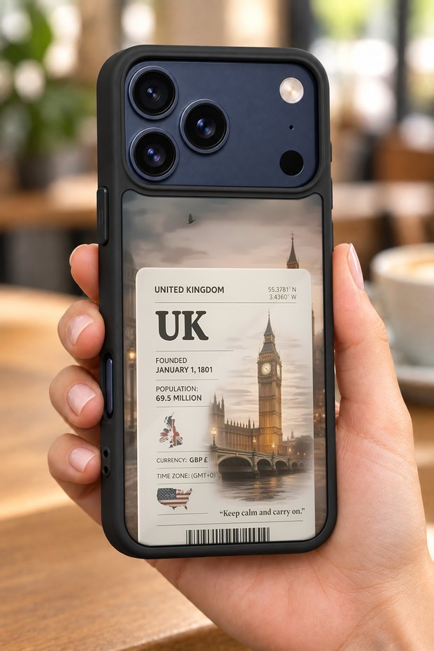 حافظة مقاومة للصدمات متوافقة مع هاتف iPhone 18 Pro من UnitedKingdom مع حماية للكاميرا