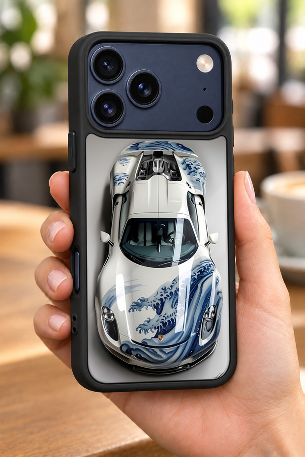 حافظة مقاومة للصدمات متوافقة مع هاتف iPhone 18 Pro مع حماية للكاميرا بنمط سوبر أوتوموبيل