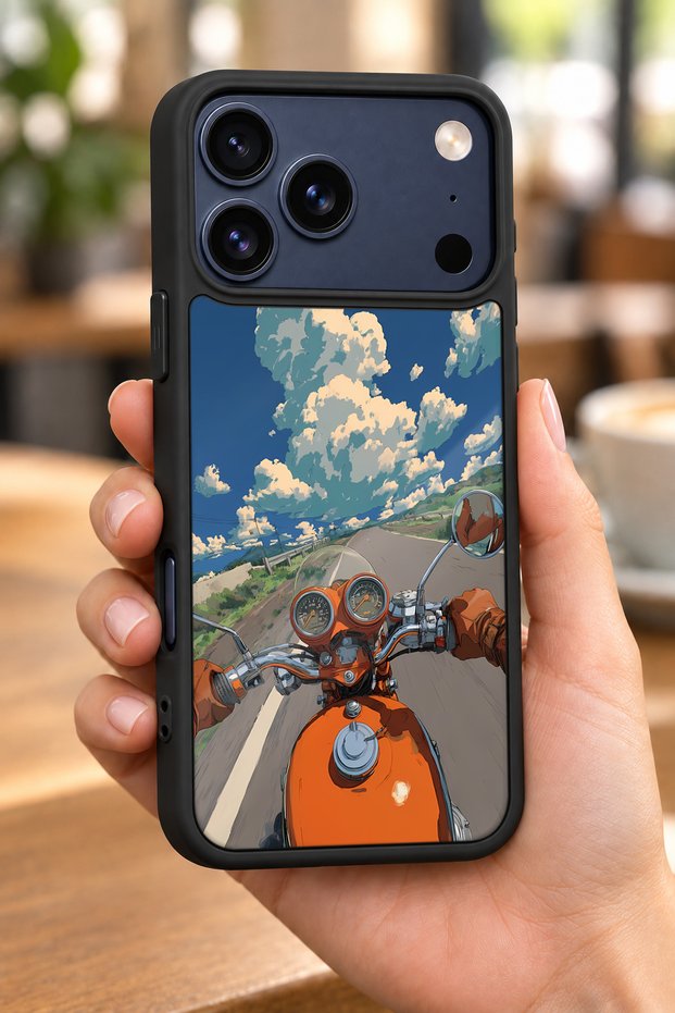 حافظة مقاومة للصدمات متوافقة مع هاتف iPhone 18 Pro مع حماية للكاميرا بنمط المحرك