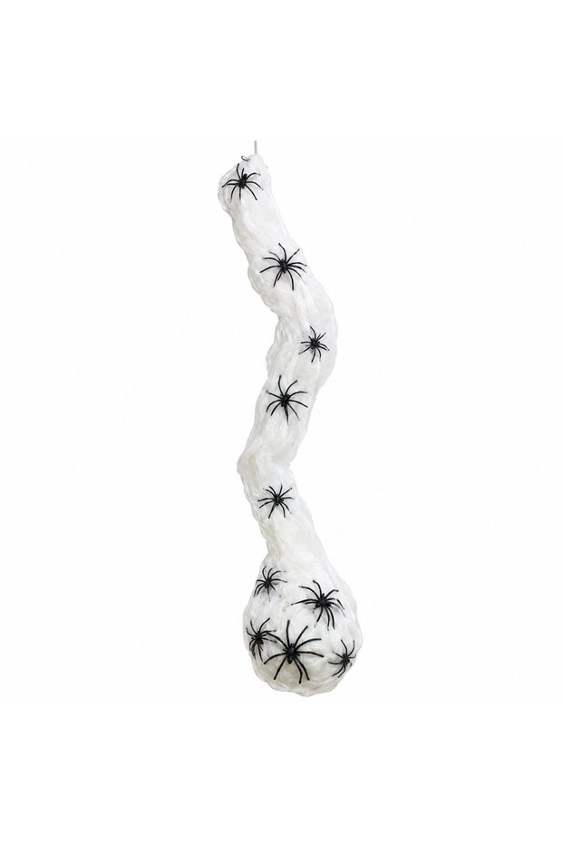 Halloween Hanging Spider Web with Black Spiders, 1M