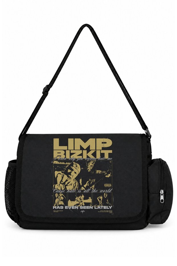 Limp Bizkit Rock Metal Music Band Printed School, Sports, Office Multi-Purpose Messenger Bag