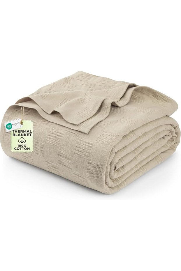 Cotton Blanket Full/Queen, Grey