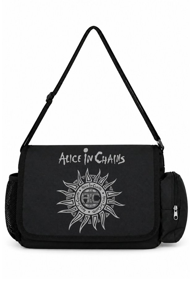Alice in Chains Rock Metal Music Band Printed School, Sports, Office Multi-Purpose Messenger Bag