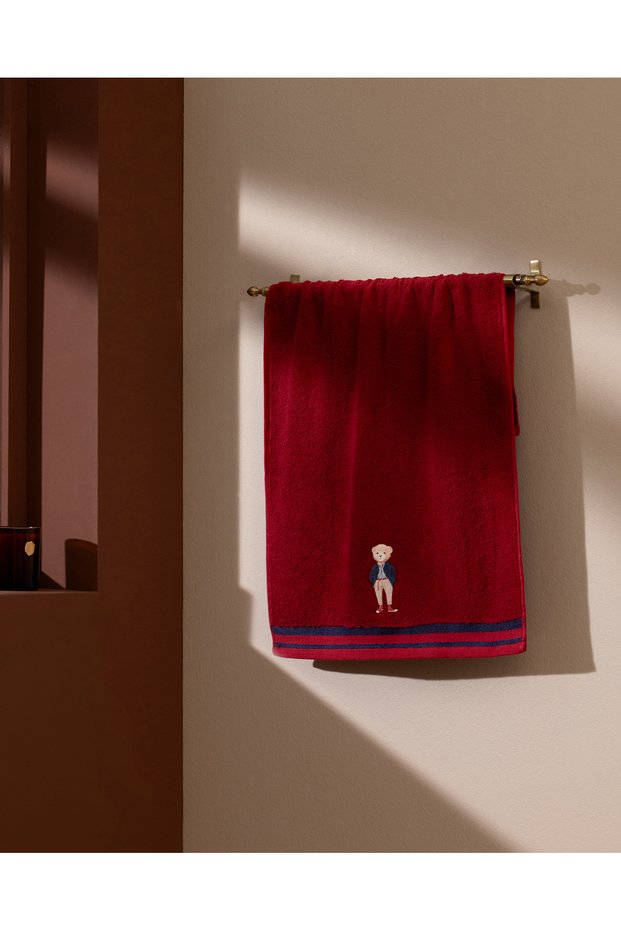 Billie 100% Cotton Face Towel - Red - 50X70 cm