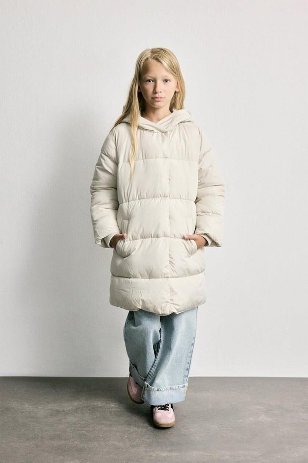 Quilted Inflatable Hooded Parka for Girls (26 Wn)