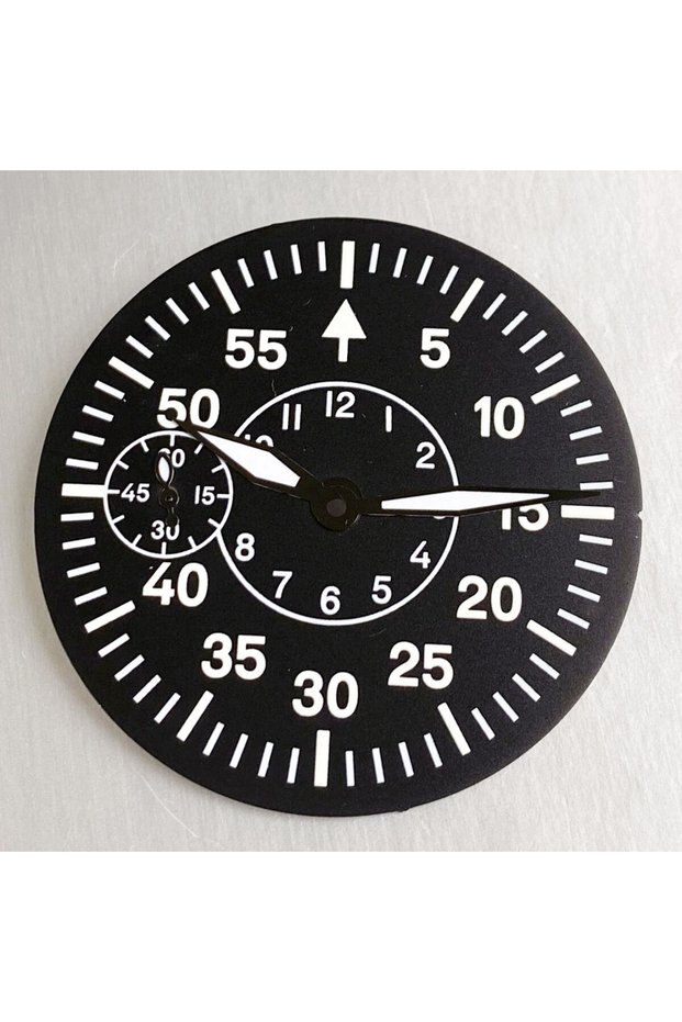 black set New 37MM Sunburst Watch Dial Hand Set fit ETA 6497 ST3600 Mechanical Watch Men Green Blue