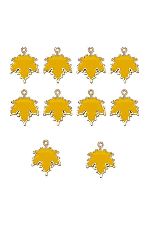 14252-10pcs 10Pcs Autumn Maple Leaf Charms Alloy Enamel Thanksgiving Maple Leaf Pumpkin Pendants For