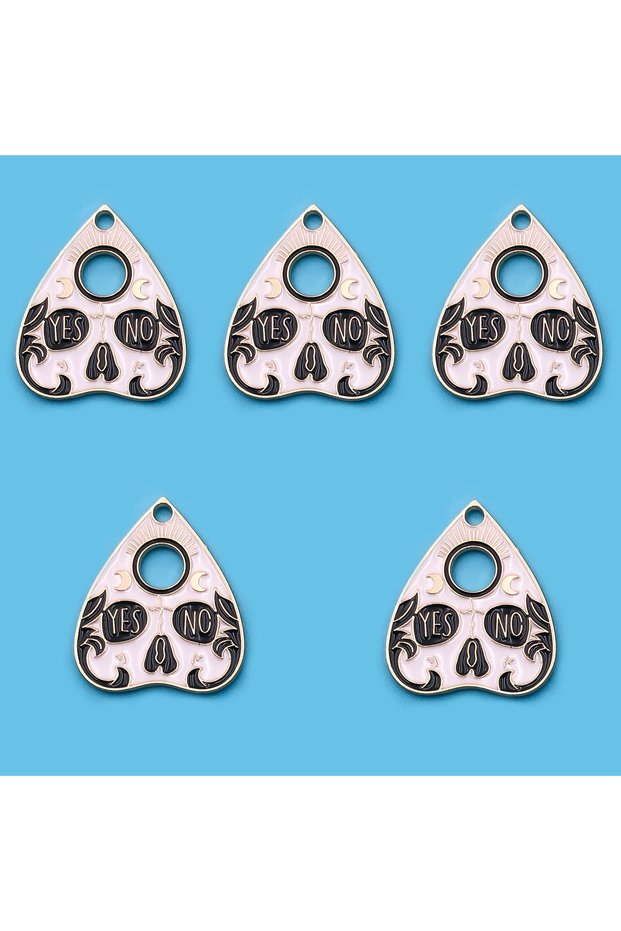 18079-5pcs 5/8pcs/pack Black Tarot Charms Ouijas Board Charms Cat Charm Sun Enamel Alloy Pendant For