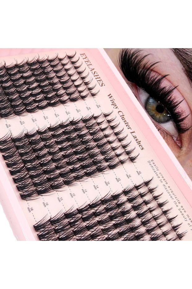 MIX 0.07mm D YN-19 AMSDCN Manga Lash Clusters Wispy Fairy Fluffy Eyelash Clusters Anime Cosplay Indi