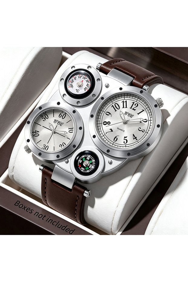 No Brown No Box 1pc Men's Luxury Business Quartz Watch, Daily Wear, The Best Gift For Father's Day/C
