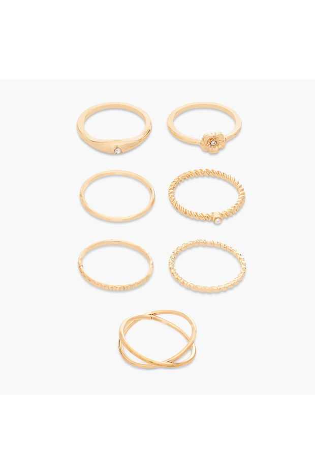 Pack of 7 - Metallic Ring